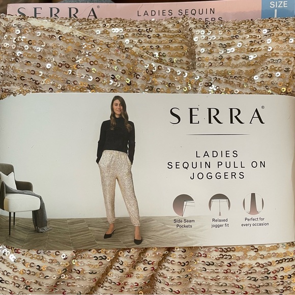 Serra Pants & Jumpsuits Nwt Serra Sequin Pull On Joggers Glam